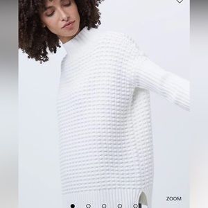 French Connection | Sweaters | French Connection Mozart Popcorn High Neck  Ribbed Sweater Top Winter White Nwt M | Poshmark